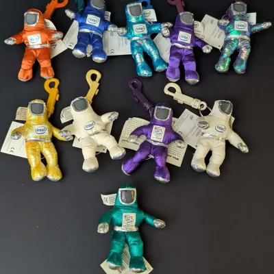Intel BunnyPeople Mini Keychain Plush Collection Pentium II Intel Viiv Assorted Colors