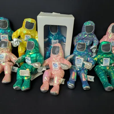 Vintage Intel BunnyPeople Pentium II Plush Collection 10 Dolls With Box 1997 Era