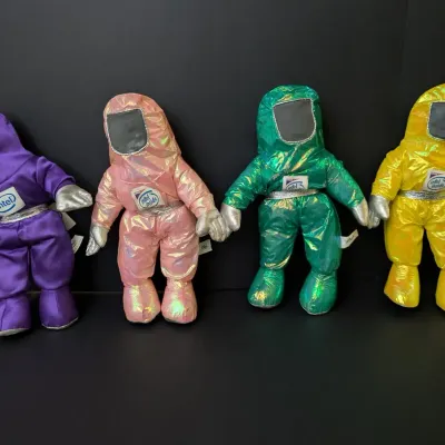Set of 4 Vintage 1997 Intel Pentium II BunnyPeople Cleanroom Technician Plush Dolls