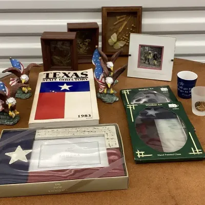 Two Window Art One 4x6 Photo Frame Four American Flag Eagle One Texas State Edition