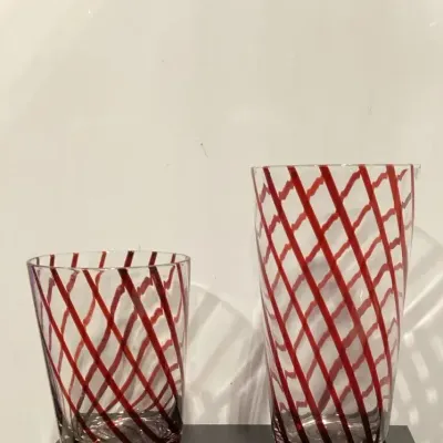 Two Handcraft Murano-style Glass Tumblers 