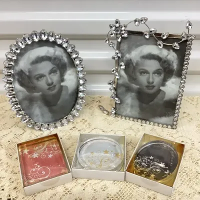 Two Frames And Three Acrylic Photo  Paper Weight 