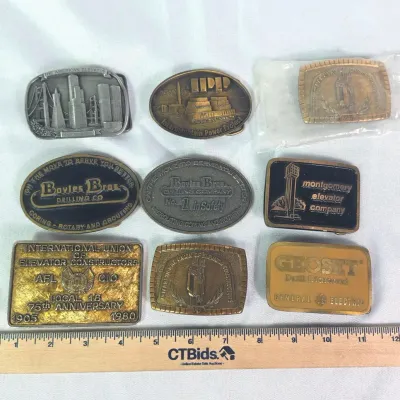 Sale Photo Thumbnail #86: Belt Buckles! Various Companies, Various Materials. Various Styles