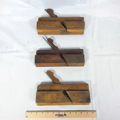 Sale Photo Thumbnail #10: Moulding Planes 3 with Different Profiles 