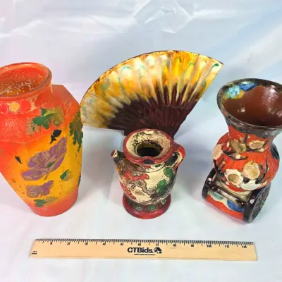 Sale Photo Thumbnail #57: Four Antique Or Vintage Decorative Vases, At Least Three Were Made In Japan
