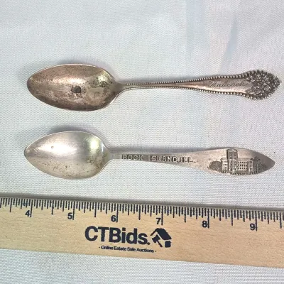 Sale Photo Thumbnail #122: Lancaster by Gorham Cowansville, Pennsylvania Sterling Monogram, Rock Island Illinois Spoon 