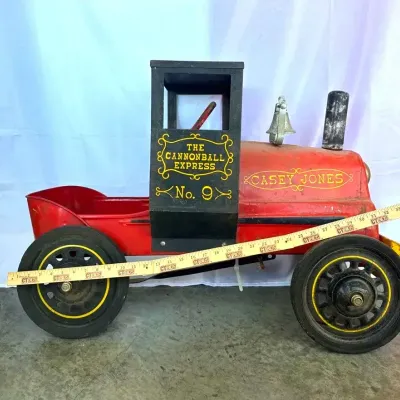 Sale Photo Thumbnail #105: Casey Jones Cannonball Express No. 9 pedal Car Garton Train Vintage