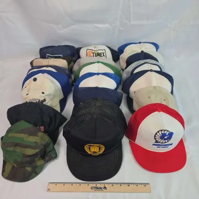 Sale Photo Thumbnail #40: Assortment Of Vintage Collectible Hats. Condition Ranging From Fair To Good