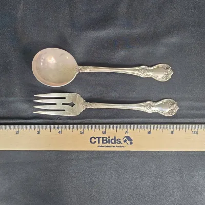 Sale Photo Thumbnail #42: Towle Old Master .925 Sterling Silver Demitasse Vtg Spoon & Fork