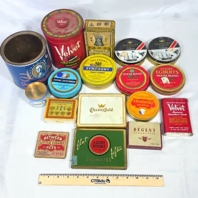 Sale Photo Thumbnail #76: Vintage Tobacco Tins And Cases