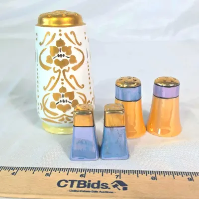 Sale Photo Thumbnail #97:  Art Deco Salt and Pepper Shakers, Antique Royal Bavaria Muffineer 