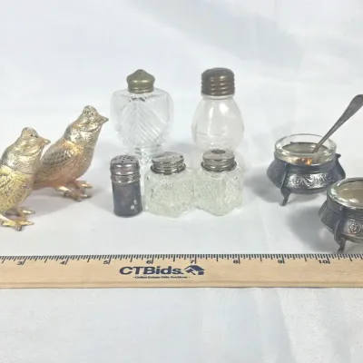 Sale Photo Thumbnail #3: Salt Sellers, Salt Shakers, Sugar Shakers. 
