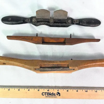 Sale Photo Thumbnail #83: Spoke Shavers! Stanley No 60, Wood Antique Spoke Shavers.