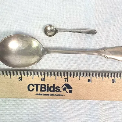 Sale Photo Thumbnail #117: Villa Norfolk by Gorham Sterling Silver Gumbo Soup Spoon 6 3/4" Flatware, Tiny Sterling Spoon Broken