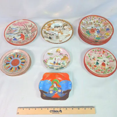 Sale Photo Thumbnail #59: Collection Of Asian Themed Small Plates, Primarily From Japan