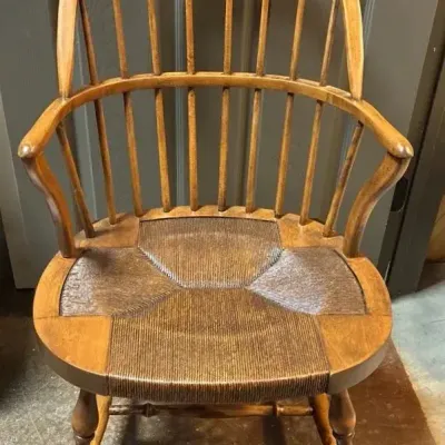 Windsor Captain's Chair With Woven Rush Seat