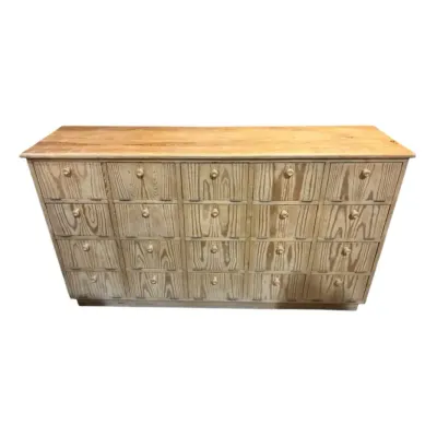 Vintage pine apothecary cabinet - 20 hinged Spaces 