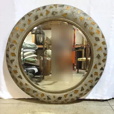 UTTERMOST Copper Terrazzo Round Mirror