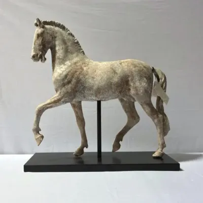 Ceramic Horse In Stand Made In Italy
