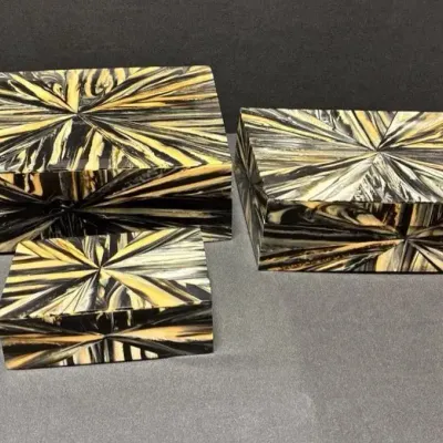 Tozai Home Sunburst Nesting Boxes - Set Of 3