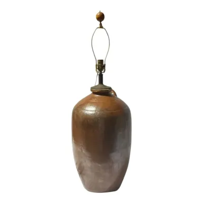 Vintage Stoneware Jug Lamp