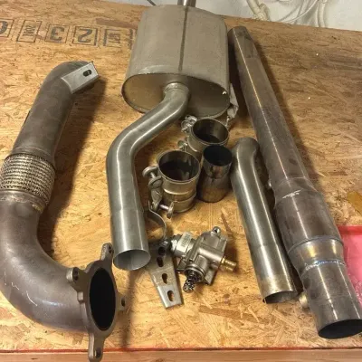 Audi TT Turbo down pipe from APR 