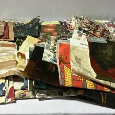 Large Lot Of Designer Fabric Swatches
