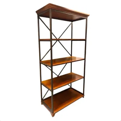 Wood & Metal Storage Shelves - Very Heavy & Solid Piece