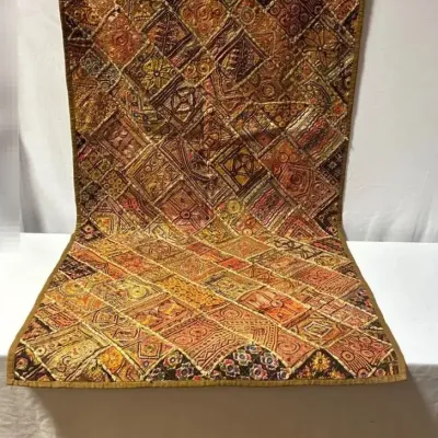 Vintage Handmade Indian Patchwork Tapestry