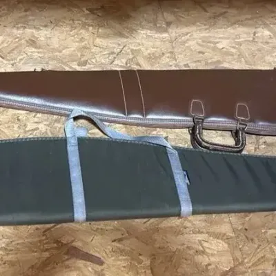 Leather Like And Canvas Soft Rifle Cases Set Up Two