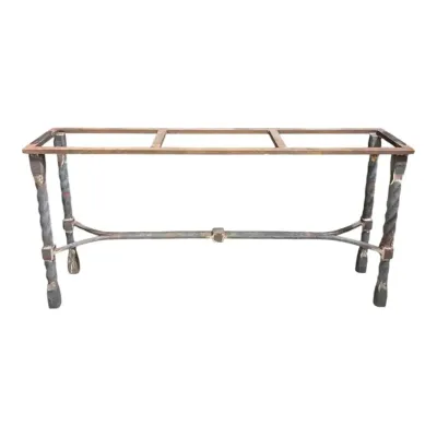 Metal Base to side table made George Shrader at Metalmorphosis 