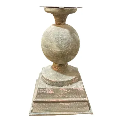 Architectural ball and pedestal finial, crafted from cast stone/metal