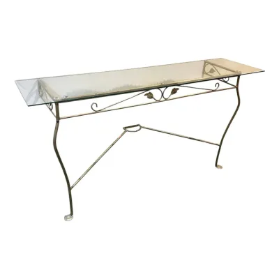 Metal Two-Leg Wall-Mounted Console Table 
