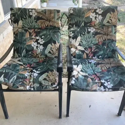 Black Metal Patio Chairs With Cushions