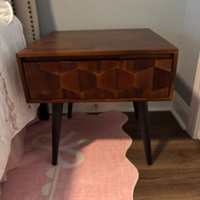 End table has matching coffee table. Or buy separately as a nightstand 
