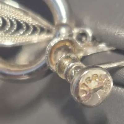 Stainless rope chain necklace by Sorents & 925 sterling earrings