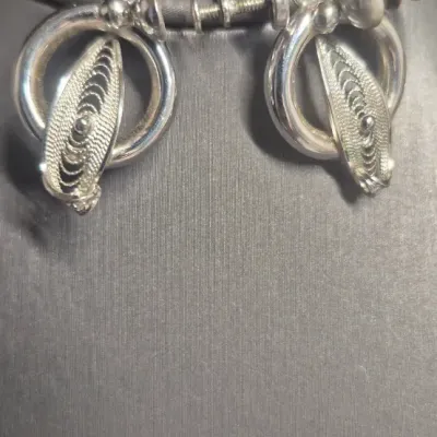 Stainless rope chain necklace by Sorents & 925 sterling earrings