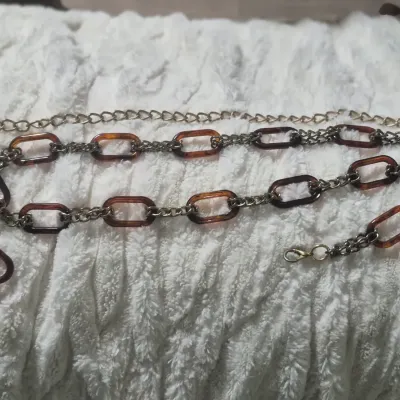 The Limited Goldtone Paperclip Chain Necklace 36 in + ext.