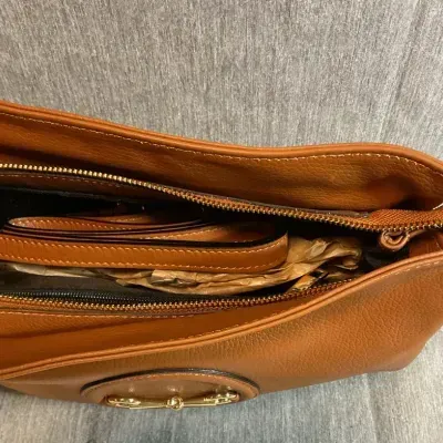 Italian Leather Tote Bag: Handmade Elegant Brown Purse,Florence, Italy