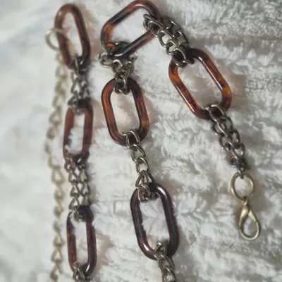 The Limited Goldtone Paperclip Chain Necklace 36 in + ext.