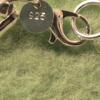 Sterling double link chain Bracelet ~ marked 925