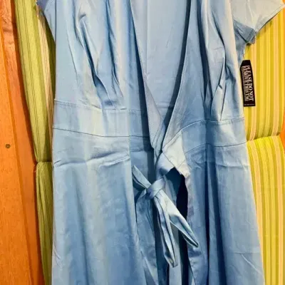 NWT New York & Co. Small Blue Wrap Dress Size Small