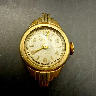 10K Rolled Gold Plated Vintage Bulova Watch Face