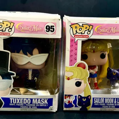 Sailor Moon & Luna & Tuxedo Mask Funko Pop Figurines