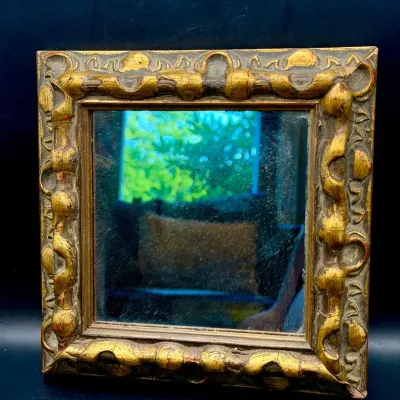 Small Gold Tone Mirror 