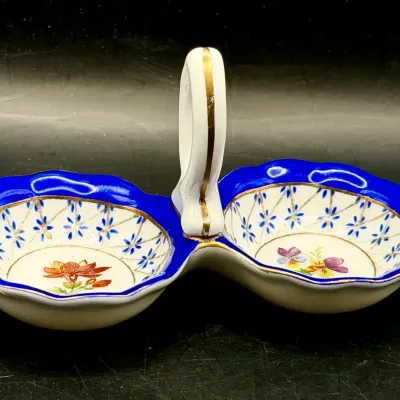 Vintage Double Trinket Tray Or Candy Dish
