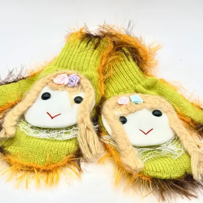 100% pure rabbit wool/fur Russian Mittens NWT