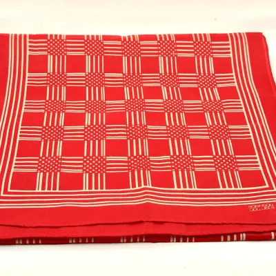 Mod Style Vintage Robinson Golluber Square Pattern Scarf