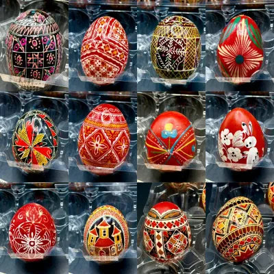 (12) Ukrainian Easter Eggs Pysanky