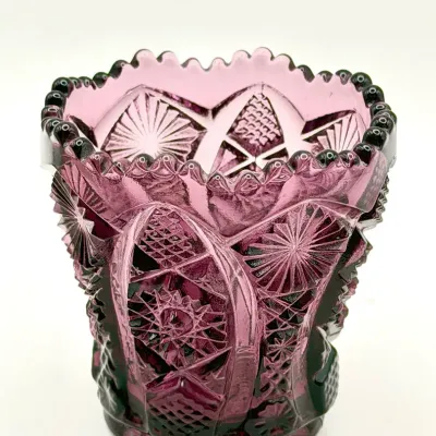 Vintage Imperial Glass Amethyst Toothpick Holder 